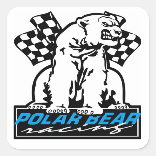 Polar Beer Racing Vierkante Sticker (Voorkant)
