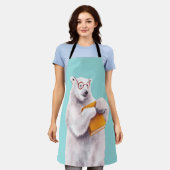 Polar Beer Reading Art – Boekenliefhebber Schort (Gedragen)