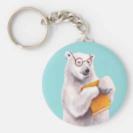 Polar Beer Reading Art – Boekenliefhebber Sleutelhanger