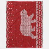 Polar Beer Red Achtergrond en stijlpatroon Fleece Deken (Voorkant)