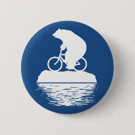 Polar Beer Rijden Fietsen op Iceberg Button