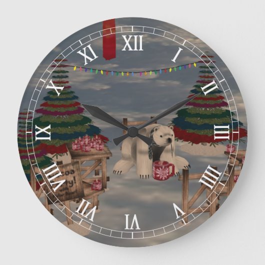 Polar Beer Roman Numeral Clock Grote Klok (Voorkant)