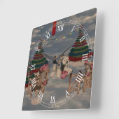 Polar Beer Roman Numeral Clock Vierkante Klok (Hoek)