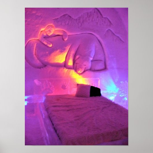 Polar Beer Room in Hotel de Glace, Quebec, Canada Poster (Voorkant)