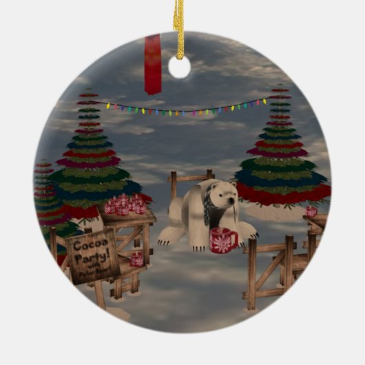 Polar Beer Round Ornament (Achterkant)