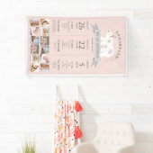 Polar Beer Roze 1e Verjaardag Mijlpaal Tijdlijn Spandoek (Insitu)