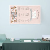 Polar Beer Roze 1e Verjaardag Mijlpaal Tijdlijn Spandoek (Beurs)