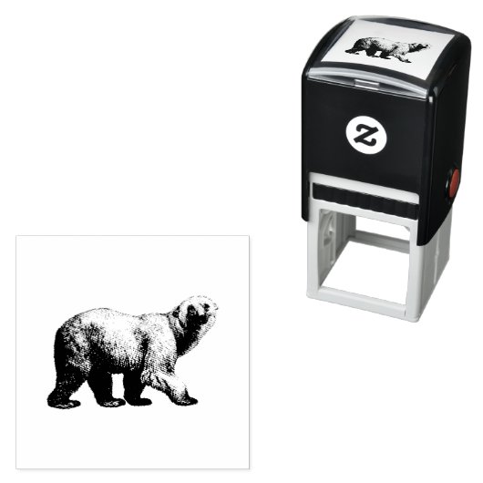  POLAR BEER RUBBER STAMP  ZELFINKTENDE STEMPEL (In situ)