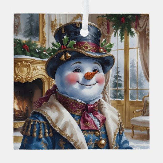 Polar Beer Santa Christmas Design Glas Ornament (Achterkant)