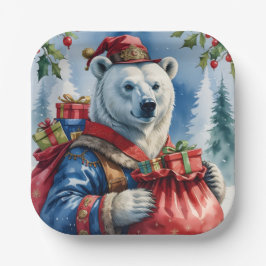 Polar Beer Santa Christmas Design Papieren Bordje