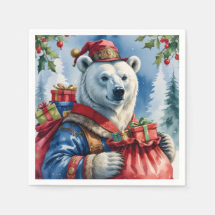 Polar Beer Santa Christmas Design Servet