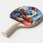 Polar Beer Santa Christmas Design Tafeltennisbatje (Voorkant Gekanteld)
