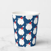 Polar Beer Santa Hat Animal Kerstmis Papieren Bekers (Achterkant)