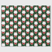 Polar Beer Santa Hat Green Kerstfeestdag Cadeaupapier (Vlak)