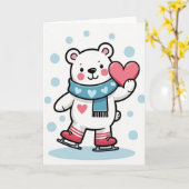 Polar Beer Schaatsliefde Kaart (Gele Bloem)