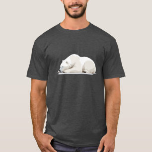 Polar Beer Schattig Leuk Dier Slapen Ontspannen T-shirt