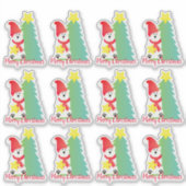 Polar-beer Schattige Sticker (Voorkant)