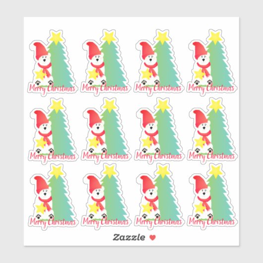 Polar-beer Schattige Sticker (Vel)