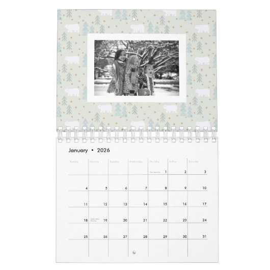Polar Beer seizoensgebonden achtergrond fotokalend Kalender (Jan 2026)