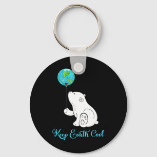 Polar Beer Shirt Earth Day Gift Elke dag uur Sleutelhanger