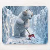 Polar Beer Shoveling Snow Muismat (Voorkant)