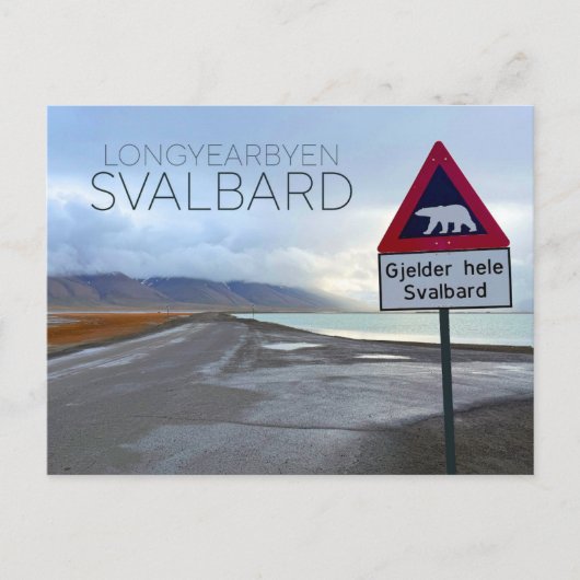 Polar Beer Sign in Longyearbyen, Svalbard Briefkaa Briefkaart (Voorkant)