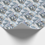 Polar Beer Sledding met een pinguïn Cadeaupapier (Hoek)