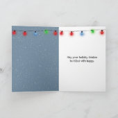 Polar Beer Sledding met een pinguïn Feestdagen Kaart (Binnen)