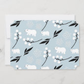 Polar Beer Sneeuw Wereldbol Grijs Kerstvakantie Fo Kaart (Achterkant)