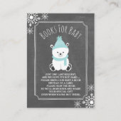 Polar Beer Sneeuwblauw Baby shower Informatiekaartje (Voorkant)