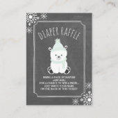 Polar Beer Sneeuwneutraal Baby shower Luier Raffle Informatiekaartje (Voorkant)