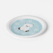 Polar Beer Sneeuwvlok Winter Blauw Jongen Baby sho Papieren Bordje (Gekanteld)