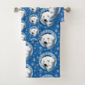 Polar Beer Sneeuwvlokken Art Nouveau Bad Handdoek (Insitu)