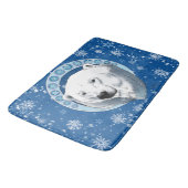 Polar Beer Sneeuwvlokken Art Nouveau Badmat (Gekanteld)
