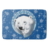 Polar Beer Sneeuwvlokken Art Nouveau Badmat (Voorkant)
