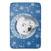Polar Beer Sneeuwvlokken Art Nouveau Badmat (Voorkant Verticaal)