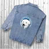 Polar Beer Sneeuwvlokken Art Nouveau Denim Jacket