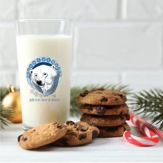 Polar Beer Sneeuwvlokken Art Nouveau Glas