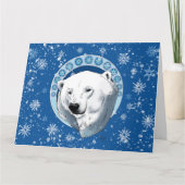 Polar Beer Sneeuwvlokken Art Nouveau Kaart (Voorkant)