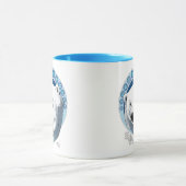 Polar Beer Sneeuwvlokken Art Nouveau Mok (Midden)