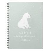Polar Beer Snow Boy Baby shower Guest Book Notitieboek (Voorkant)