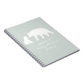 Polar Beer Snow Boy Mama Baby shower Guest Book Notitieboek (Rechterzijde)