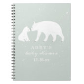Polar Beer Snow Boy Mama Baby shower Guest Book Notitieboek (Voorkant)