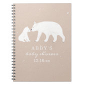 Polar Beer Snow Girl Mama Baby shower Guest Book Notitieboek (Voorkant)