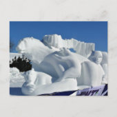 Polar Beer Snow Sculpture, Quebec, Canada Briefkaart (Voorkant)
