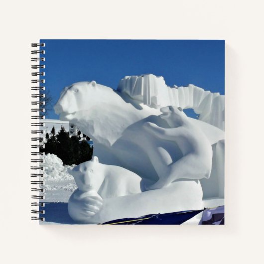 Polar Beer Snow Sculpture, Quebec, Canada Notitieboek (Voorkant)