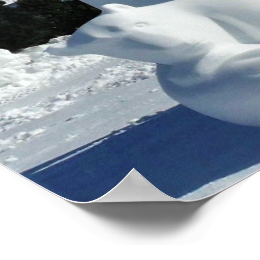 Polar Beer Snow Sculpture, Quebec, Canada Poster (Hoek)