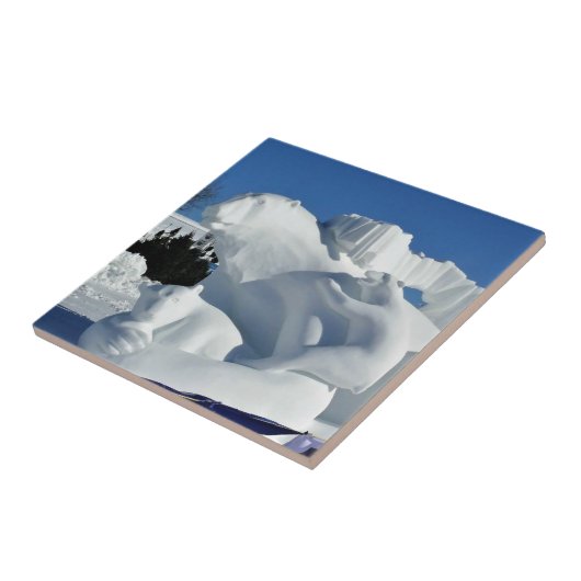 Polar Beer Snow Sculpture, Quebec, Canada Tegeltje (Zijkant)