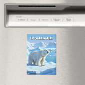 Polar Beer Snow Svalbard Norway Magneet (Insitu (Vaatwasser))
