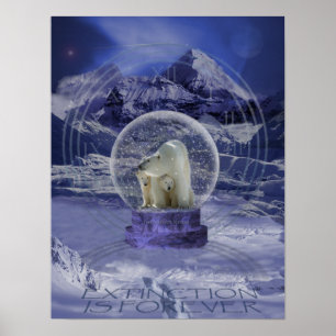 Polar Beer Snow Wereldbol copy Poster